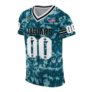 custom jacksonville jaguars camouflage abstract teal jersey fashion forward