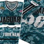 custom jacksonville jaguars camouflage abstract teal jersey best selling