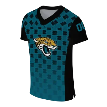 custom jacksonville jaguars stacked rectangle teal jersey fashion forward