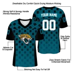 custom jacksonville jaguars stacked rectangle teal jersey best selling