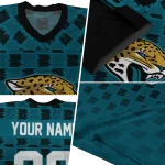 custom jacksonville jaguars stacked rectangle teal jersey best selling