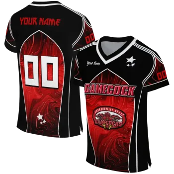 custom jacksonville state gamecocks halftone slant red black jersey best selling