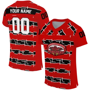 custom jacksonville state gamecocks layered grids red jersey best selling