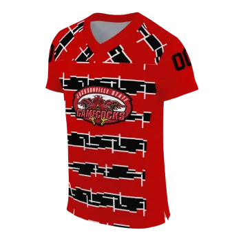 custom jacksonville state gamecocks layered grids red jersey fashion forward