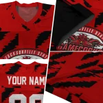 custom jacksonville state gamecocks stripe block red jersey best selling
