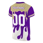 custom james madison dukes dripping flames purple white jersey best selling