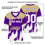 custom james madison dukes dripping flames purple white jersey best selling