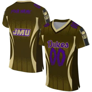 custom james madison dukes dynamic dots gold jersey best selling