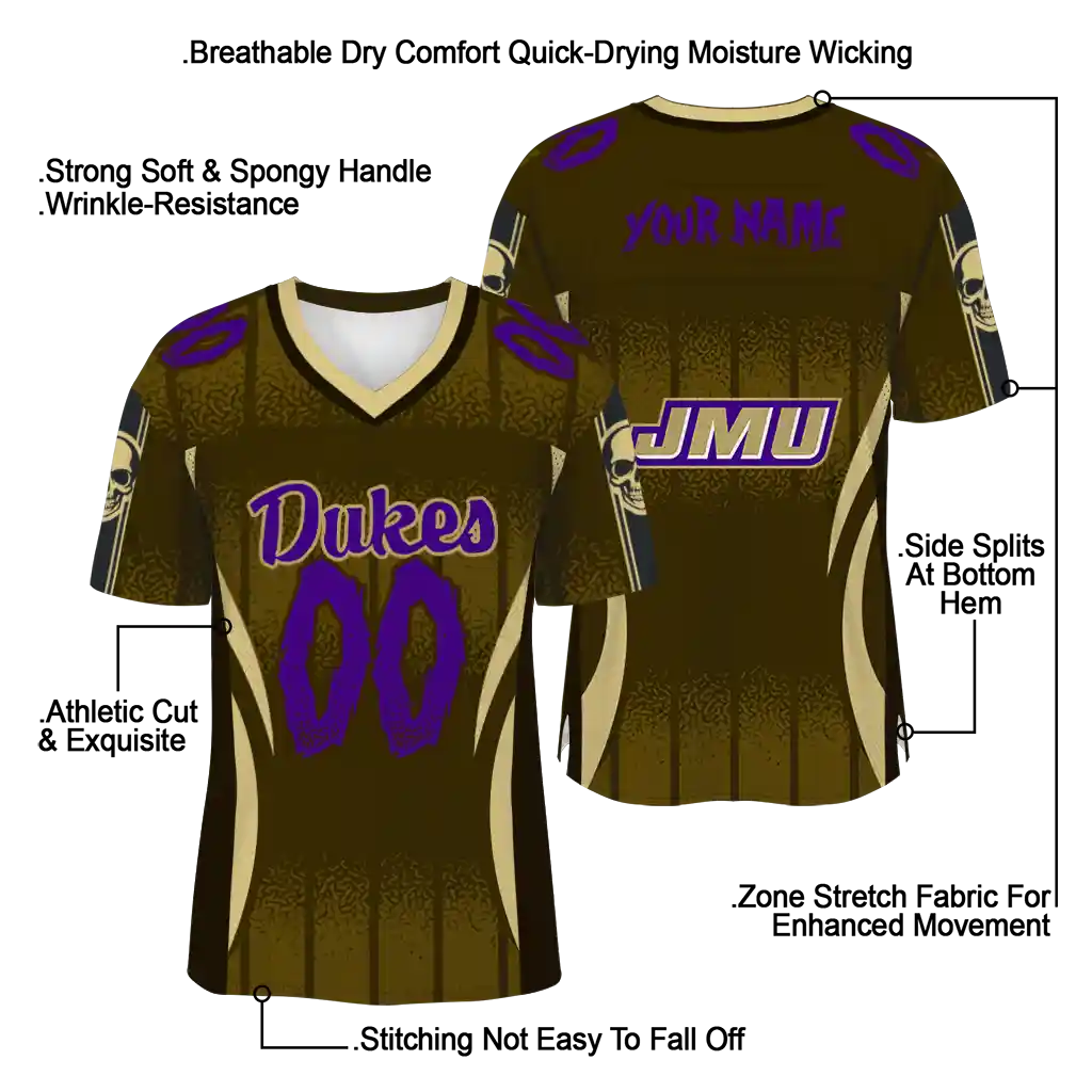 custom james madison dukes dynamic dots gold jersey latest model custom james madison dukes dynamic dots gold jersey latest model