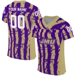 custom james madison dukes stripe splatter purple jersey best selling
