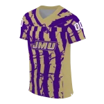 custom james madison dukes stripe splatter purple jersey best selling