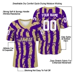 custom james madison dukes stripe splatter purple jersey best selling