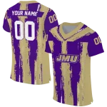 custom james madison dukes striped texture purple jersey best selling