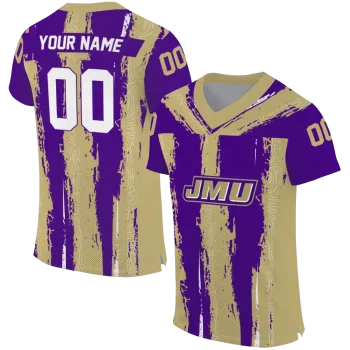 custom james madison dukes striped texture purple jersey best selling