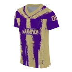 custom james madison dukes striped texture purple jersey best selling