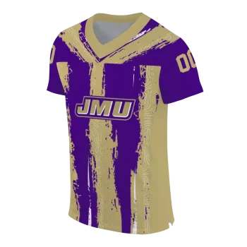 custom james madison dukes striped texture purple jersey fashion forward