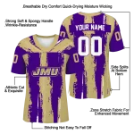 custom james madison dukes striped texture purple jersey best selling