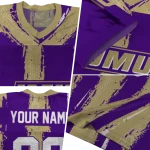 custom james madison dukes striped texture purple jersey best selling