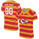 custom kansas city chiefs art stripe red jersey best selling