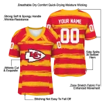 custom kansas city chiefs art stripe red jersey best selling