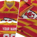 custom kansas city chiefs art stripe red jersey best selling
