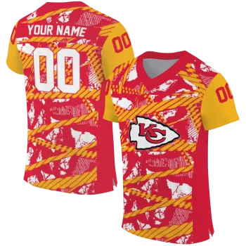 custom kansas city chiefs camo shatter red jersey best selling