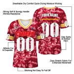 custom kansas city chiefs camouflage abstract red jersey best selling