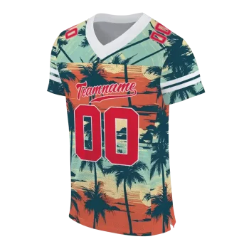 custom kansas city chiefs horizon palm sunset jersey fashion forward