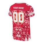 custom kansas city chiefs mirrored pattern red jersey best selling