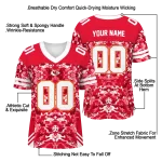 custom kansas city chiefs mirrored pattern red jersey best selling