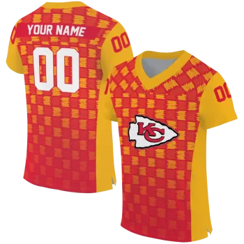 custom kansas city chiefs stacked rectangle red jersey best selling