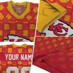custom kansas city chiefs stacked rectangle red jersey best selling