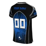 custom kansas jayhawks halftone slant blue black jersey best selling