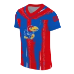 custom kansas jayhawks striped texture blue jersey best selling