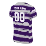 custom kansas state wildcats art stripe purple jersey best selling
