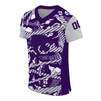 custom kansas state wildcats camo shatter purple jersey fashion forward