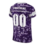custom kansas state wildcats camouflage abstract purple jersey best selling