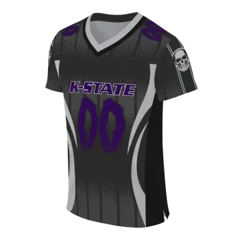 custom kansas state wildcats dynamic dots grey jersey fashion forward