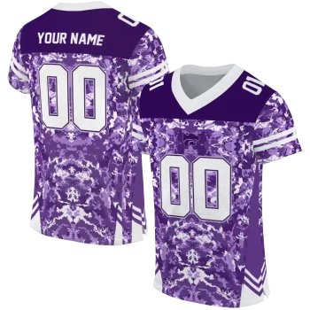 custom kansas state wildcats mirrored pattern purple jersey best selling