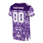 custom kansas state wildcats mirrored pattern purple jersey best selling