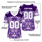 custom kansas state wildcats mirrored pattern purple jersey best selling