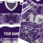 custom kansas state wildcats mirrored pattern purple jersey best selling