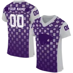 custom kansas state wildcats stacked rectangle purple jersey best selling