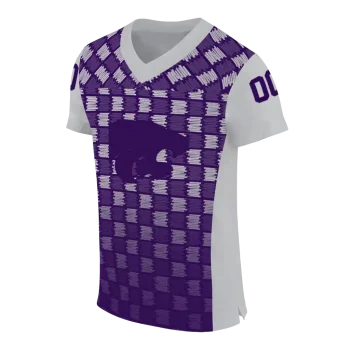 custom kansas state wildcats stacked rectangle purple jersey fashion forward