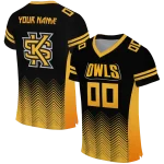 custom kennesaw state owls halftone sweep black jersey best selling