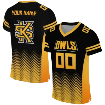 custom kennesaw state owls halftone sweep black jersey best selling