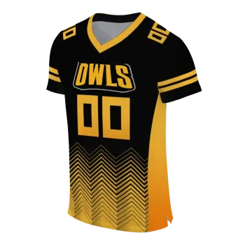 custom kennesaw state owls halftone sweep black jersey fashion forward