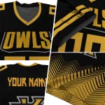 custom kennesaw state owls halftone sweep black jersey best selling