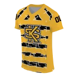 custom kennesaw state owls layered grids gold jersey best selling