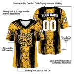 custom kennesaw state owls rugged stripes gold jersey best selling